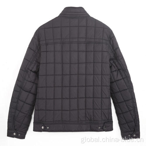 Mens Square Padding Jacket in 100%polyester Mens square quiting padding jacket Factory